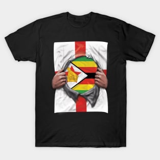 Zimbabwe Flag English Flag Ripped - Gift for Zimbabwean From Zimbabwe T-Shirt